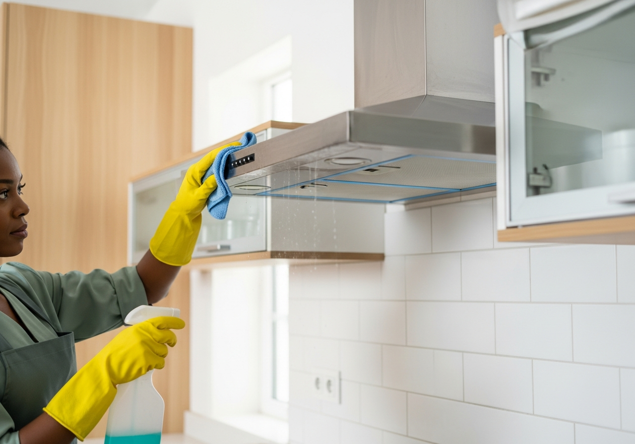 Limpeza de hotte de cozinha